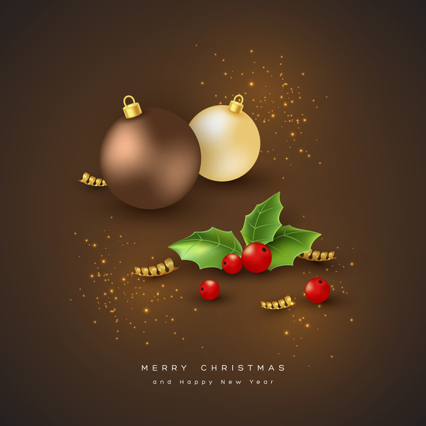 xmas Noel décoratif brown boules 