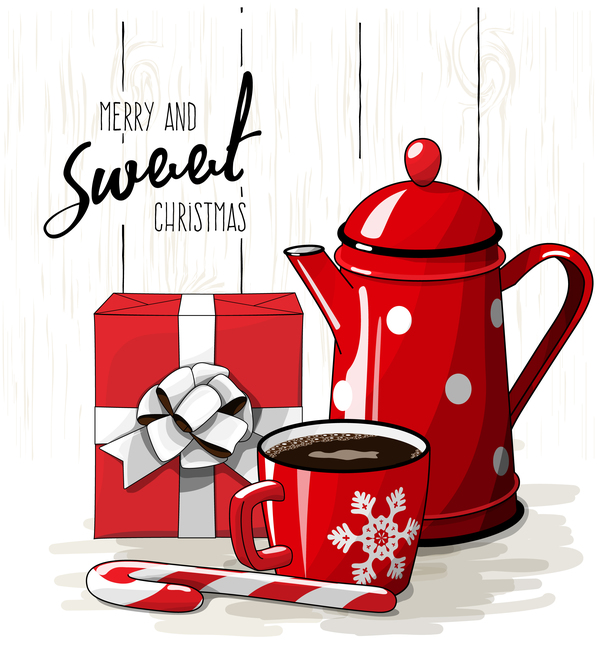 、クリスマス、手、甘い、お茶 