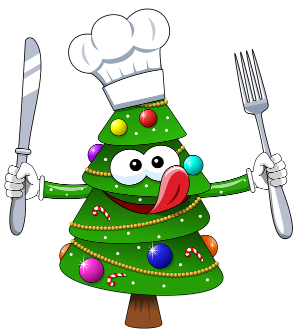 Natale cucinare cartoni animati albero 