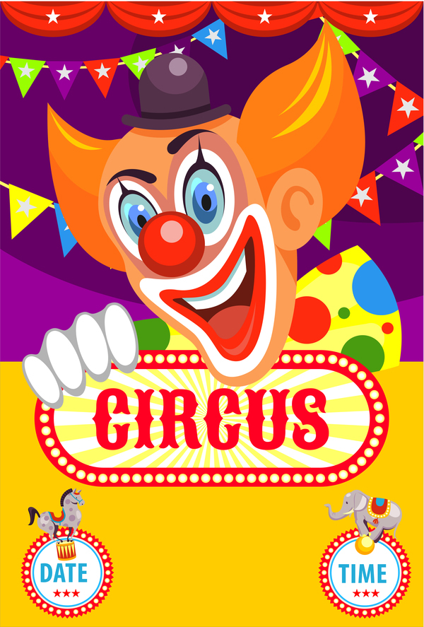 clown cirkus affisch 