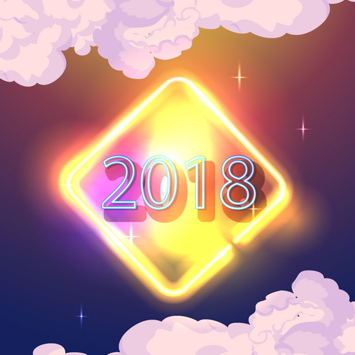 shiny new Jahr cloud 2018 