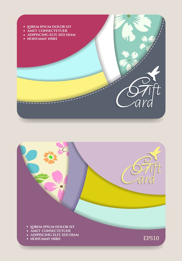voucher gift collection cards 