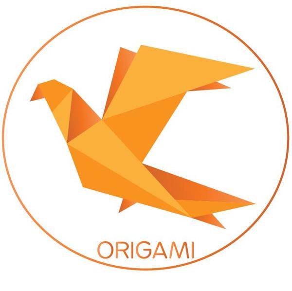 Vogel origami Farbe 