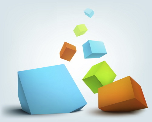 modern farbig cube 
