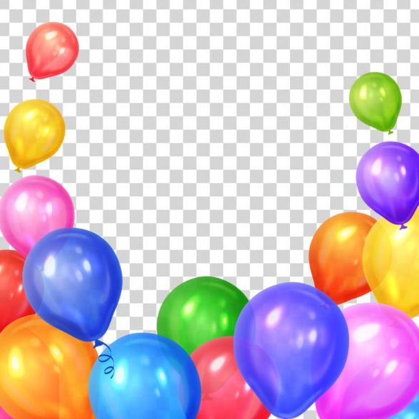Födelsedag färgade ballong 