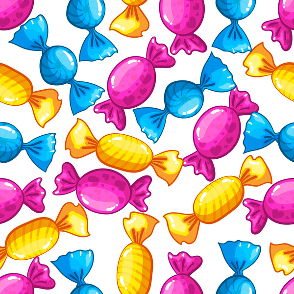 seamless pattern colored candy 