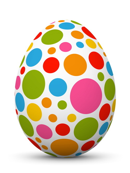 uovo puntino Pasqua colorato 