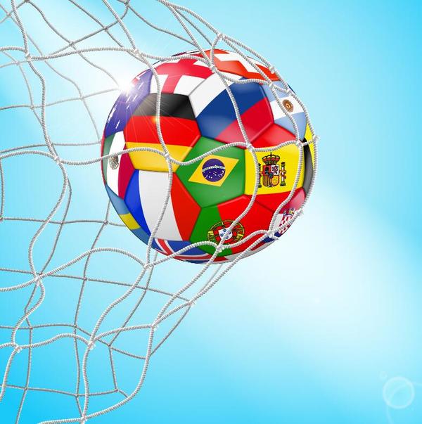 soccer net de couleur 