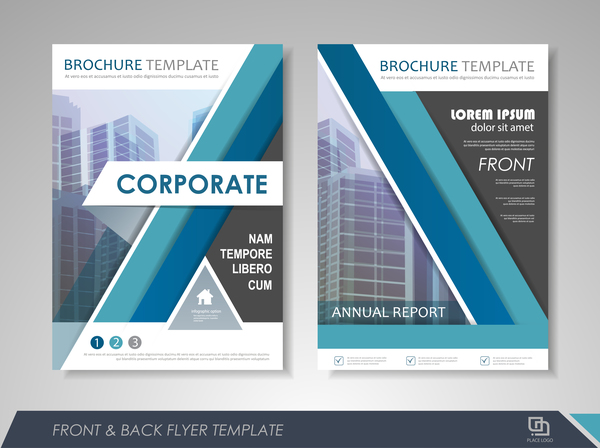 couverture corporate brochure bleu 