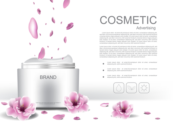 Rosa reklam kosmetiska Blomma affisch 