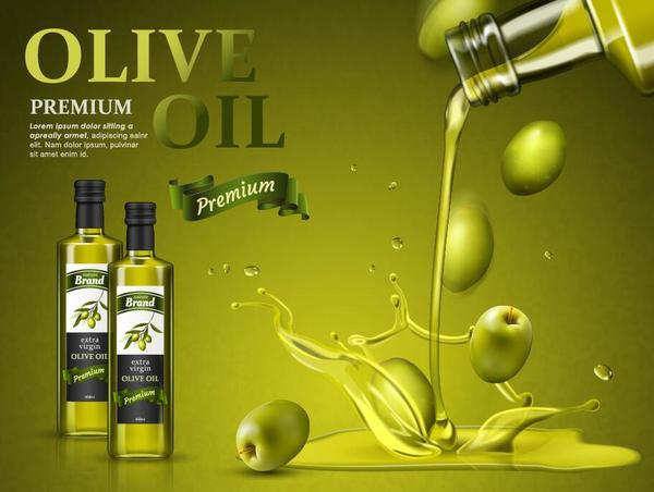 olja oliv Kreativ affisch 