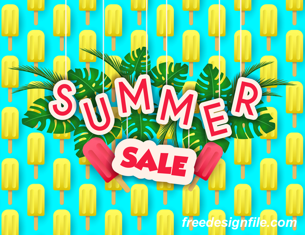 summer sale poster creative 