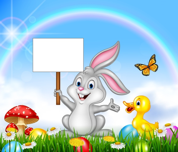 Pasqua Carina bunny arcobaleno 