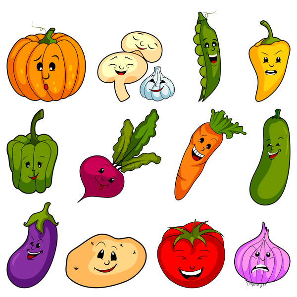 Niedlich Gemüse cartoon 