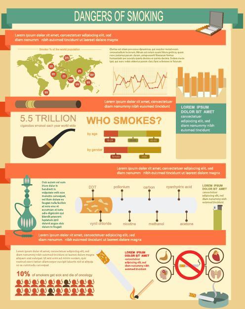Pericoli infographic fumatori 