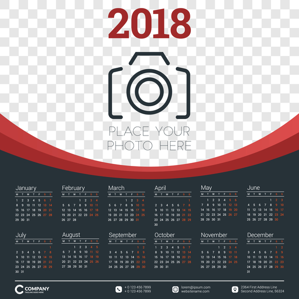 Mörk Kalender foto 2018  