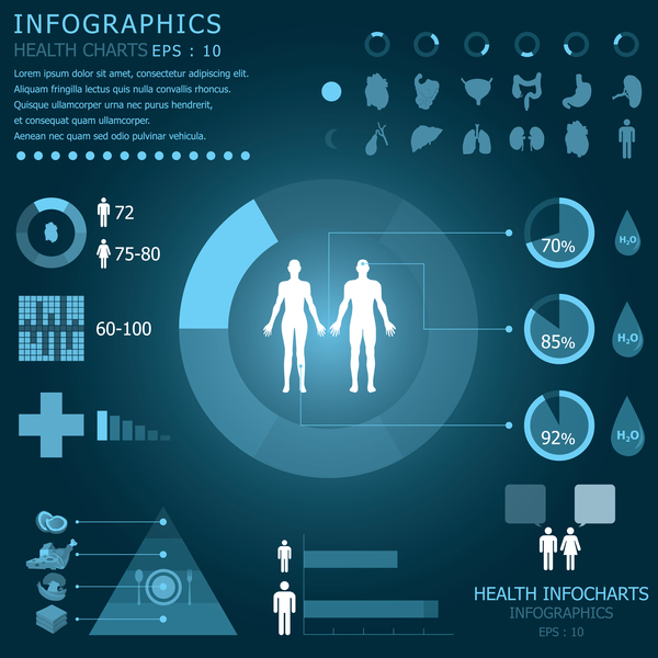 medical infgraphic dark color 