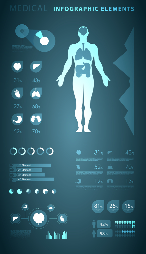 medical infgraphic dark color  