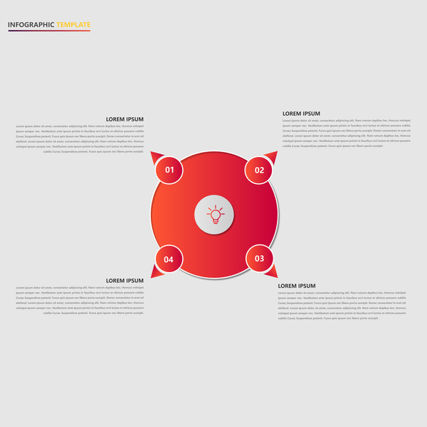 Scuro rosso infografica 