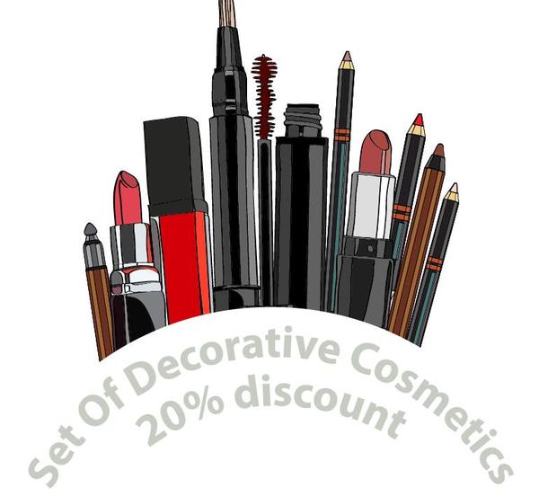 poster discount decoration cosmétiques 