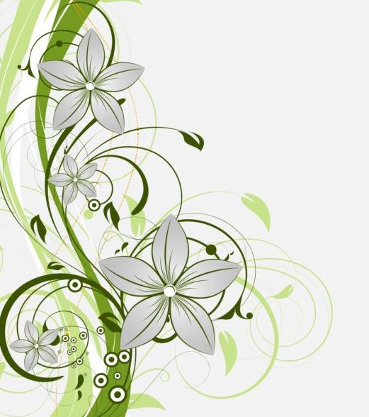 Fiore decorativo riccioli disegno vettoriale sfondo 06 - WeLoveSoLo
