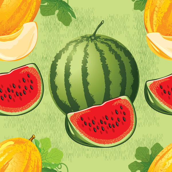 verschiedene nahtlose Muster Melone 