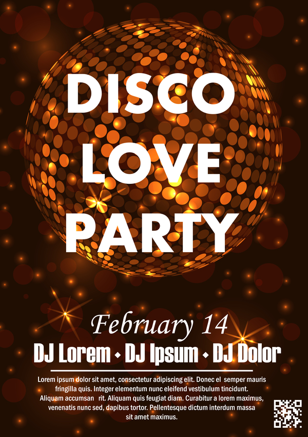 poster festa discoteca amore 
