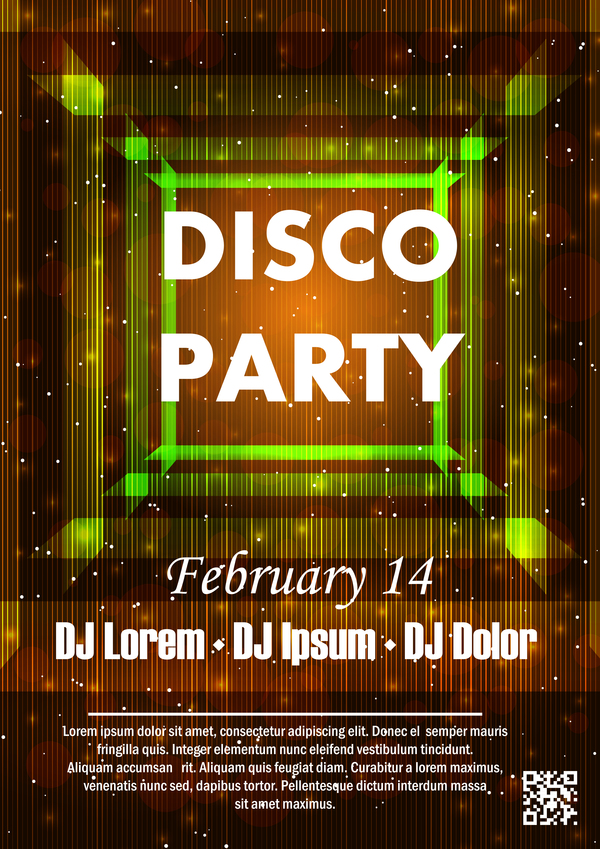 party flyer disco affisch 