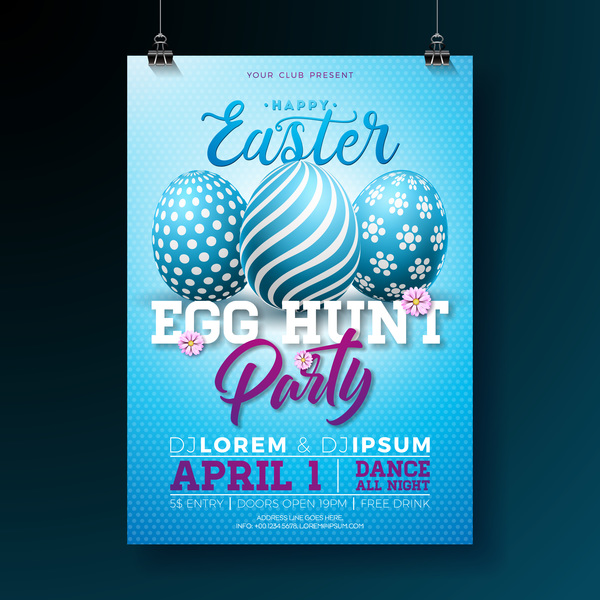 poster party Ostern mit flyer 
