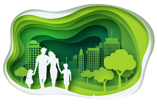Ökologie Konzept Familie 