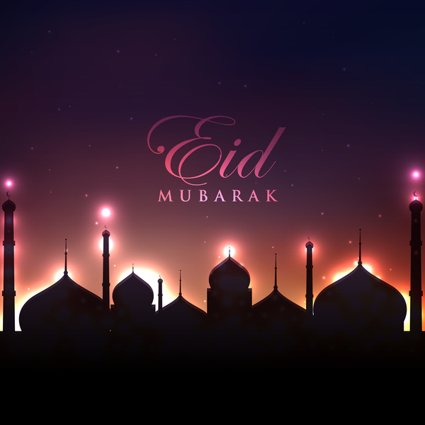 、Eid、ムバラク、夜 