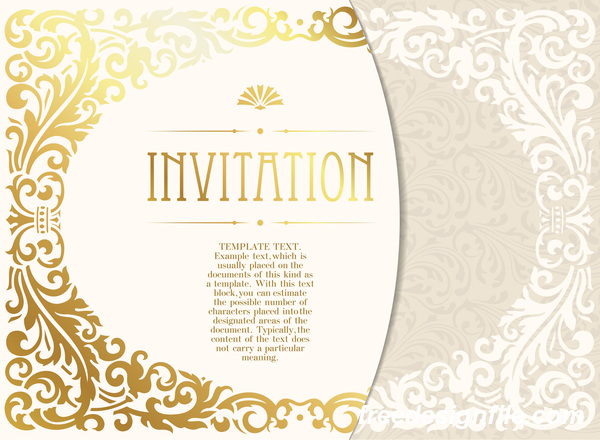 invitation floral elegant decor card 