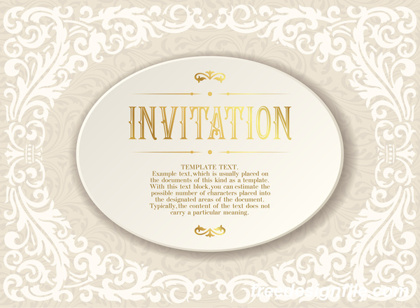 Karte elegant Einladung Dekor blumig 