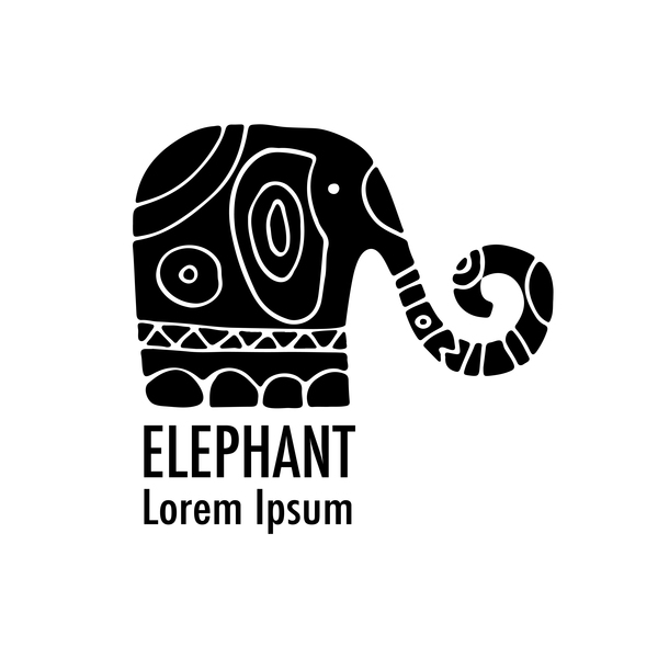 logos elephant decorative floral 