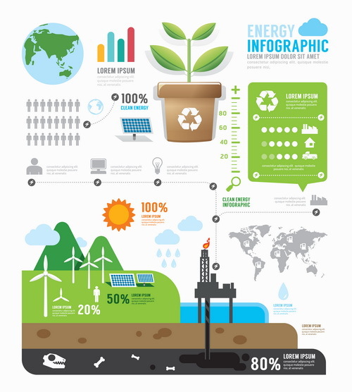 Infografik Energie business 