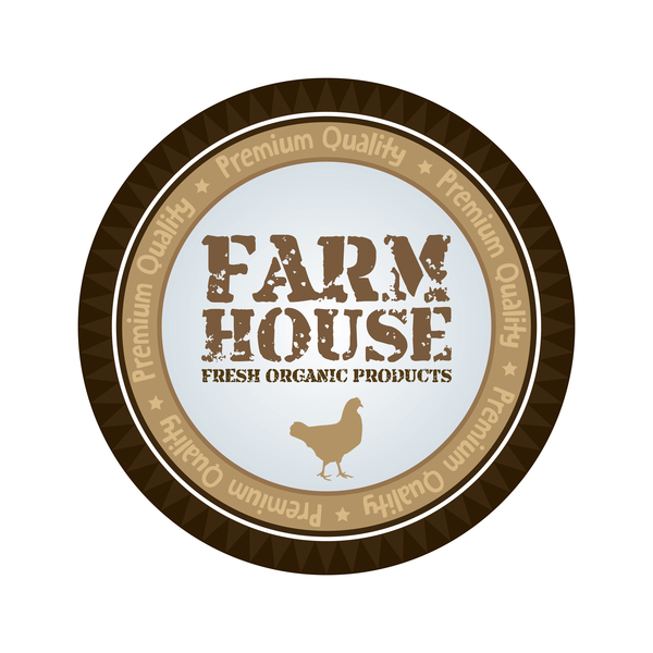 house fresh food farm badge 
