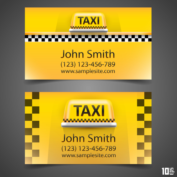 taxi fashion business cards 