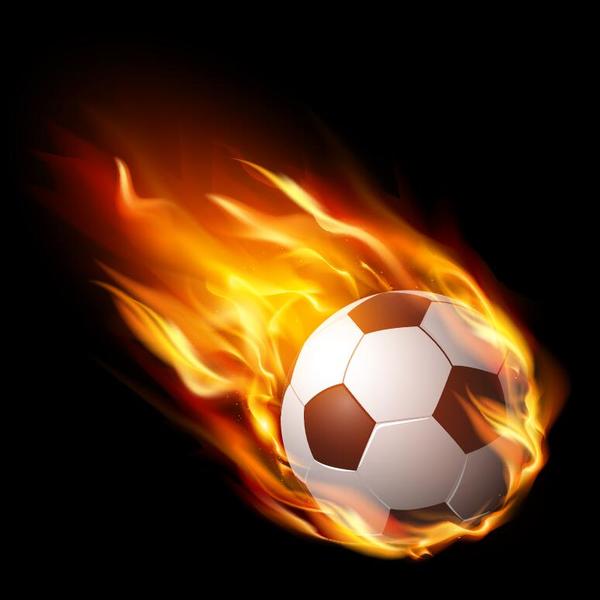 Fotboll flamma brand 