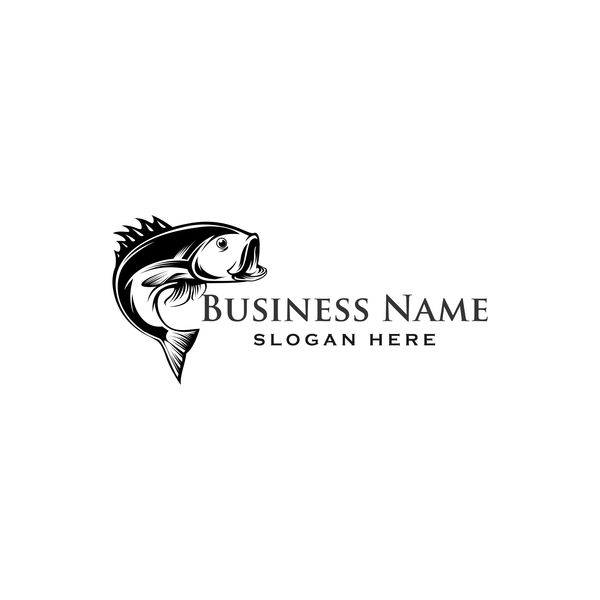 、釣り、ビジネスのロゴ 