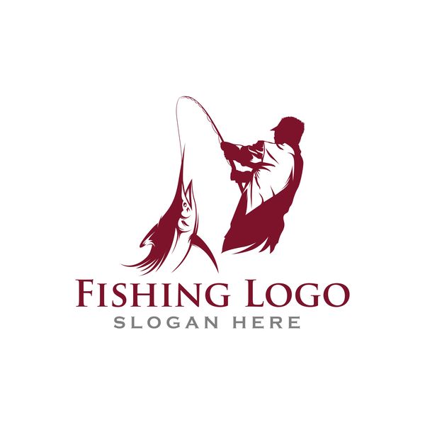 、釣り、ロゴ 