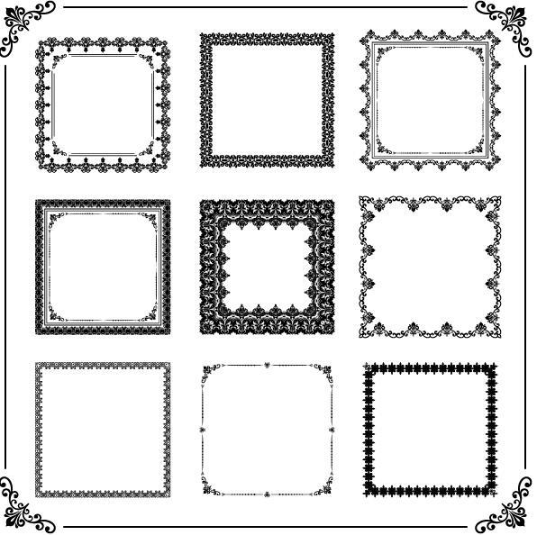 Quadrat frames floral 