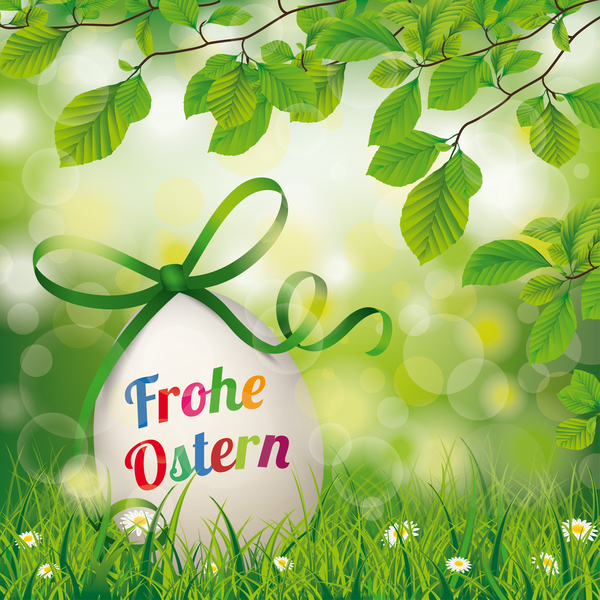 、ブナ、復活祭の卵、花、Frohe、Ostern、小枝 