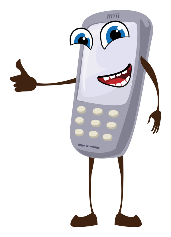 telefono mobile divertente cartone animato 
