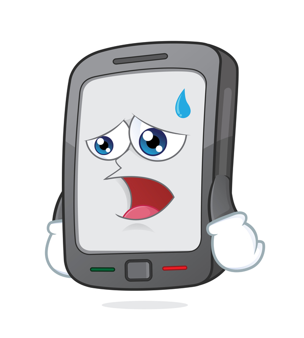 witzig Telefon mobile cartoon 