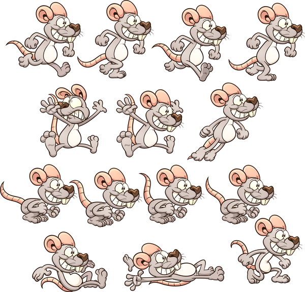 mouse divertente cartone animato 