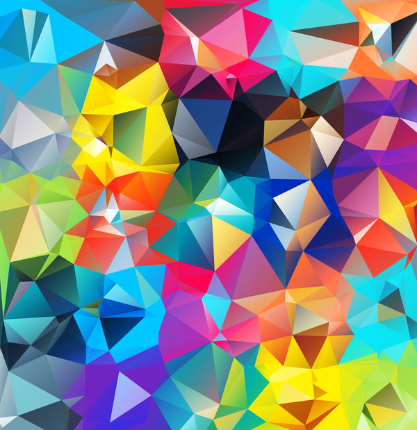 polygon geometric colorful 