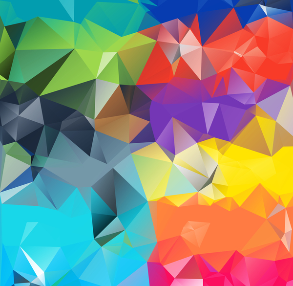 polygon geometric colorful 