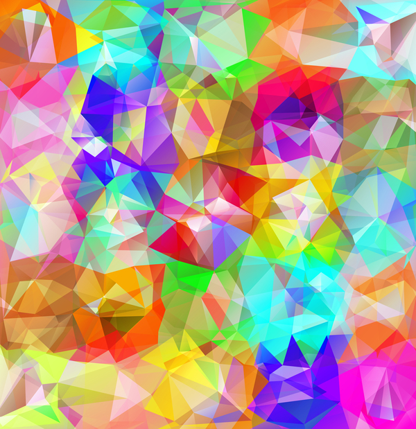 poligono Geometrica colorful 