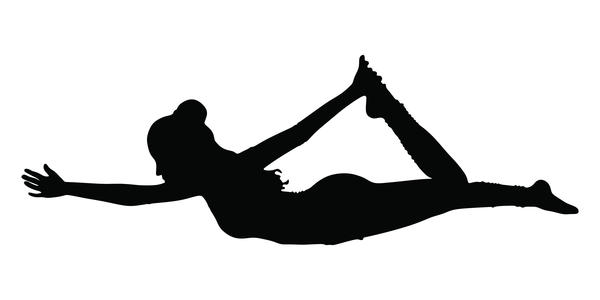 silhouette girl aerobics 