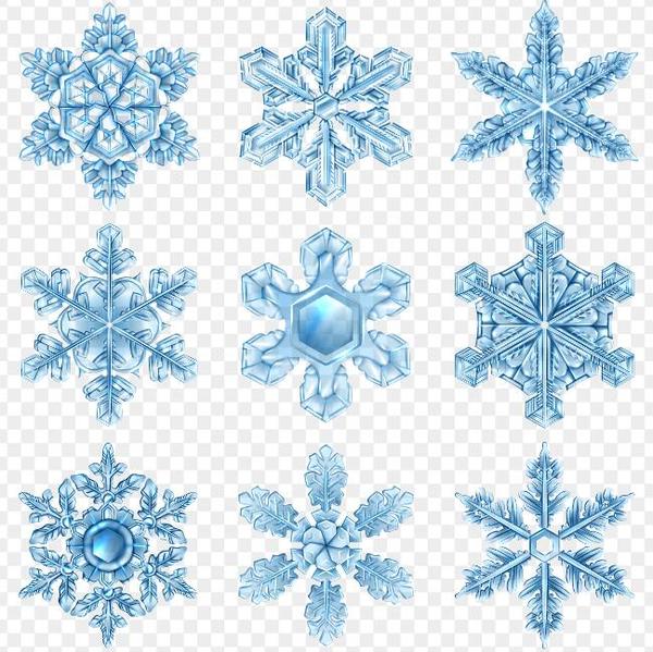 textured snowflake in vetro 